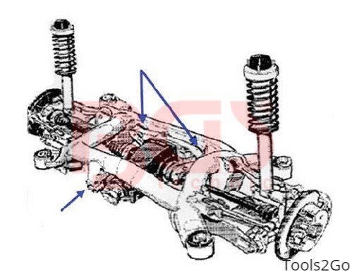 Silentlager gereedschapset voor BMW E38, E39 7-dlg