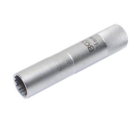 Bougiedopsleutel met magneet, twaalfkant, lang (3/8) 14 mm