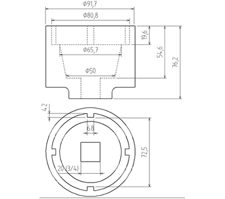 Bgs Technic Kroonmoersleutel voor transmissieflens voor Scania 72/80 mm