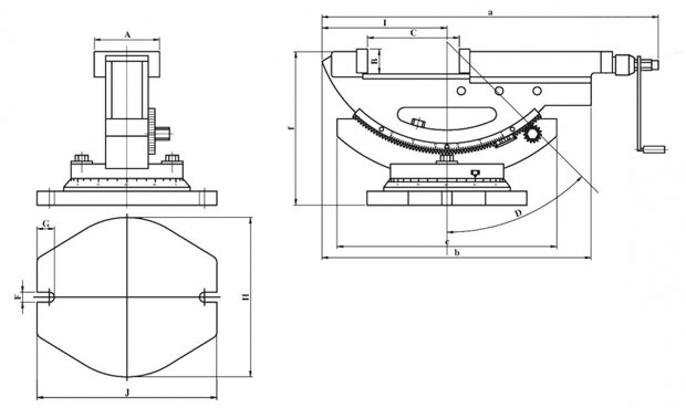 Schuinstelbare hydraulische machineklem