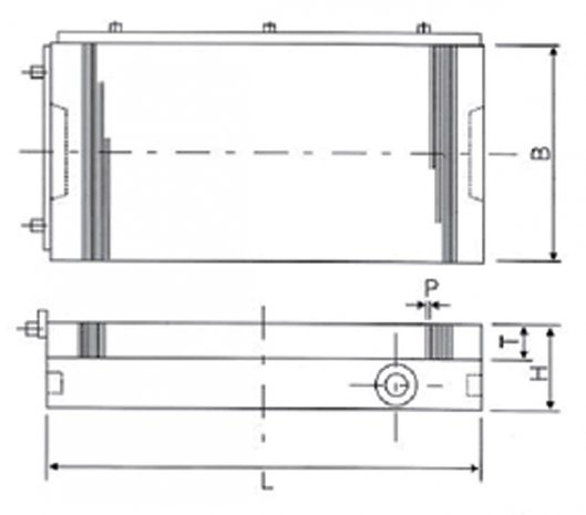 Permanente rechthoekige magneet PRM350 -21kg