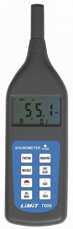 Digitale geluidsmeter 2 filtercurves a / c / fast en slow metingen