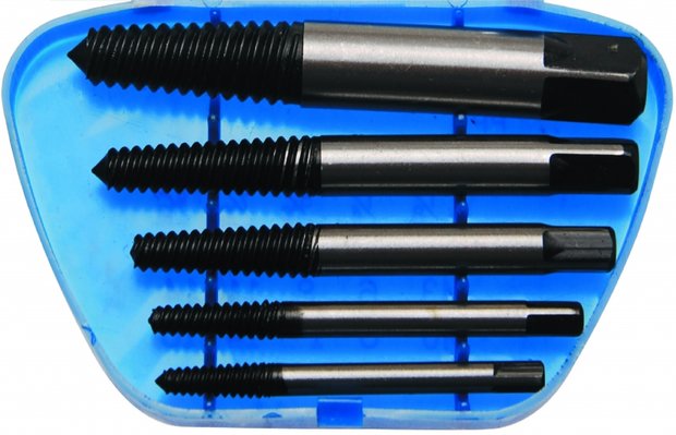 Bgs Technic 5-delige screw extractor set, maten 1-5