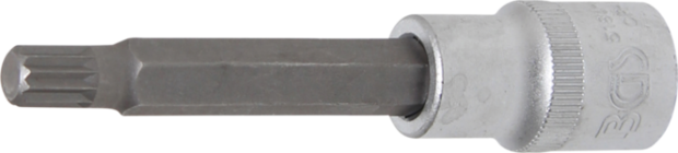 Bgs Technic Dopsleutelbit lengte 100 mm 12,5 mm (1/2) veeltand (voor XZN) M9