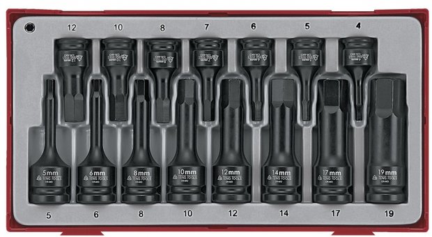 Slagdoppenset 1/2 & 3/8 tx-tc-tray 15dlg