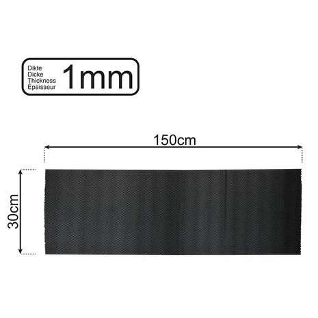 Anti-slipmat zwart 150x30cm 1mm