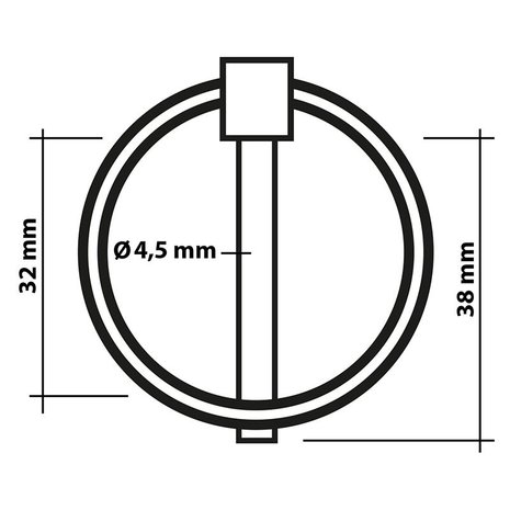 Borgpen 4,5mm met ring