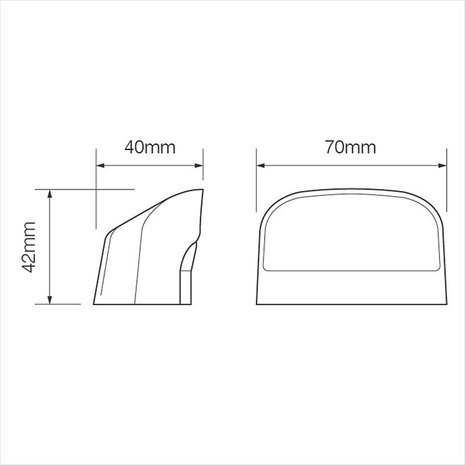 Kentekenverlichting 12/24V 70x42mm LED