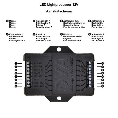 LED Light processor 12V voor aanhangwagens