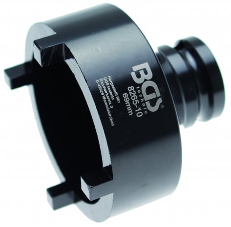 Bgs Technic Groove Nut Socket met externe Tooth, KM8