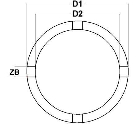 Bgs Technic Groove Nut Socket met externe Tooth, KM8