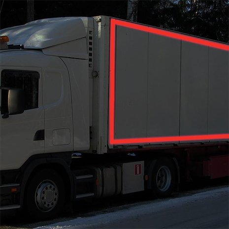 Reflecterend tape 3M rood 50mm/2M