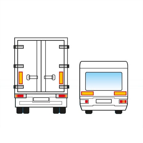 Markeringsbord aluminium "ECE 70" set van 2 stuks