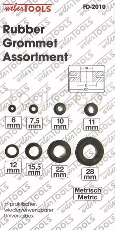 Rubber doorvoertules assortiment 180 delig