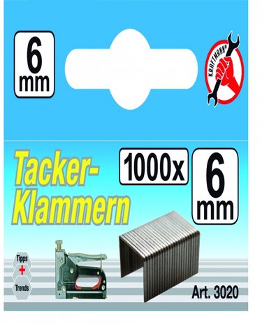 Bgs Technic Staples - 1000 stuk per stuk, 6 mm