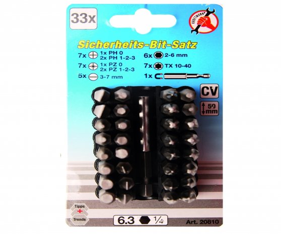 Bgs Technic Veiligheids Bit set 50 mm, 33 delig