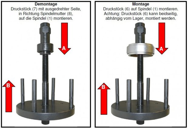 Bgs Technic Wiel Naaflager Unit Tool voor Ford, Volvo, Mazda, 78 mm