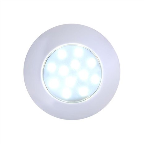 Plafonnière opbouwarmatuur 12-leds 12V 240lm  dia 75x18mm