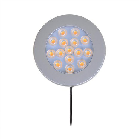 Opbouwspot 15-leds 12V 200lm Ø70x12mm