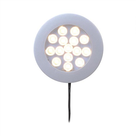 Opbouwspot 15-leds 12V 200lm Ø70x12mm