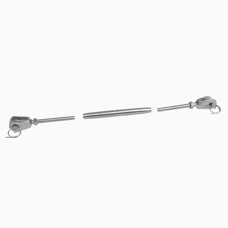 Wantenspanner M6 voor zeil, A4 RVS AISI 316, 1.500 daN