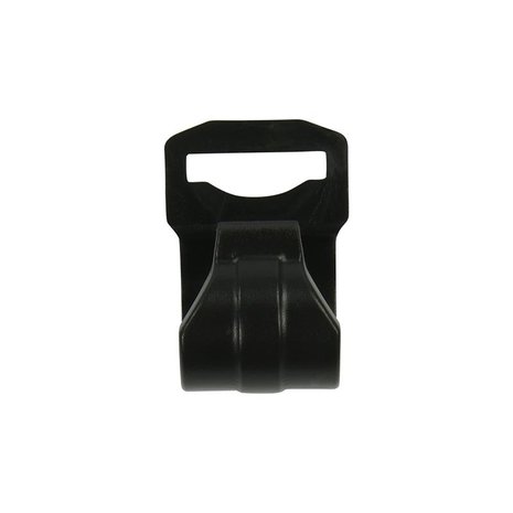 Tentclip voor tentstok 20-25mm met sleuf zwart