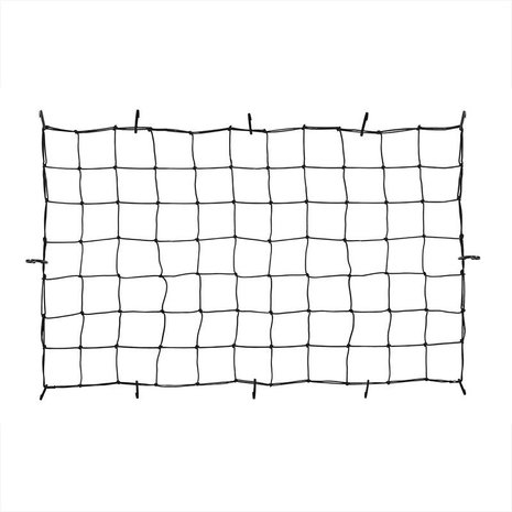 Elastisch aanhanger- en bagagenet 90x150cm met kunststof haken