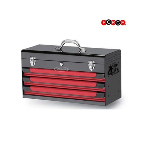 Glory red & black 3-drawer top chest (glossy paint)