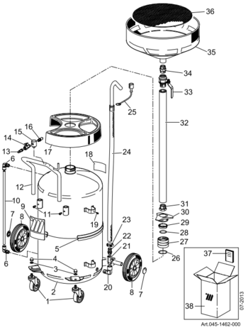 Professionele olie opvang unit 65 liter