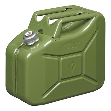 Jerrycan 10L metaal groen met magnetische schroefdop UN- & TüV/GS-gekeurd