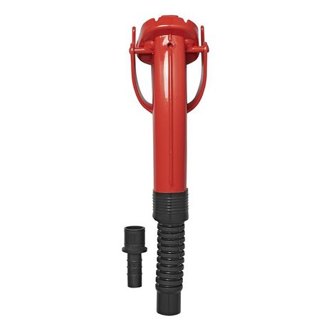 Schenktuit metaal rood flexibel geschikt voor benzine diesel (art. 530080 - 530081 - 530109)