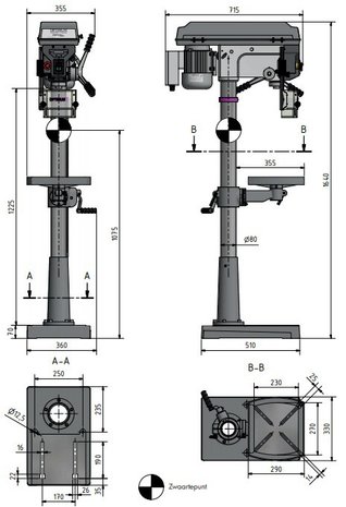 Kolomboormachine diameter 25mm