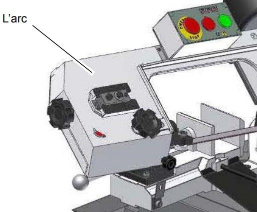 Mobiele bandzaag - daalvoeding diameter 128mm