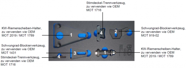 Bgs Technic Vliegwiel-/cardanas-V-schijf-blokkeer- en deksellosmaakgereedschapset