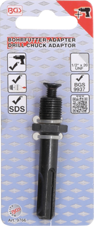 Bgs Technic Boorhouderadapter 1/2 x 20 UNF voor SDS-opname voor BGS-9937