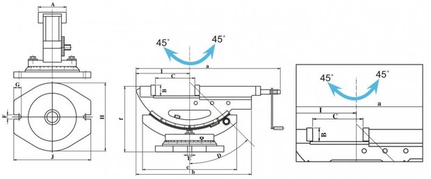 Mechanische 2-assige machineklem - super open 110mm