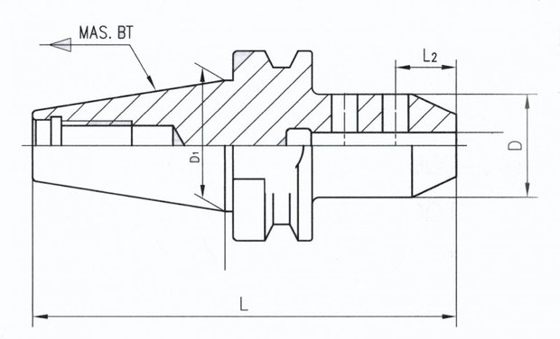 Uitgebalanceerde weldonhouder MAS403 BT40