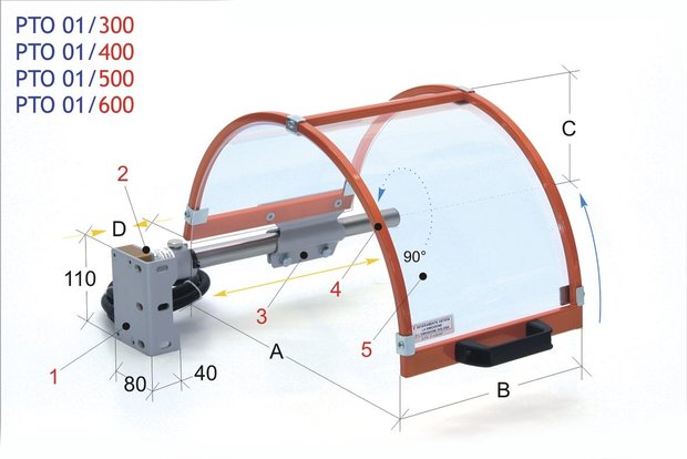 Beschermkap voor klauwplaat 300mm