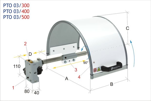 Beschermkap klauwplaat 500x240mm