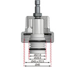 Bgs Technic Adaptor No.16 voor Radiator druk test kit  Mercedes A-Class