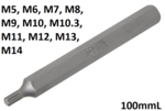 Bit lengte 100mmL (3/8) buitenzeskant wigprofiel (voor RIBE)