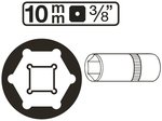 Bgs Technic Dopsleutel zeskant diep 10 mm (3/8) 8-19mm