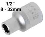Bgs Technic Dopsleutel Gear Lock 12,5 mm (1/2) 8 mm