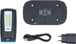 COB-LED looplamp met magneet en ophanghaak uitklapbaar met laadfunctie via inductie