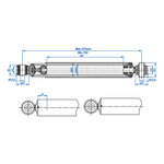 Schokdemper geschikt voor Boge/BPW/Hahn/Peitz 1500-3000kg CC=350-580 1 stuk