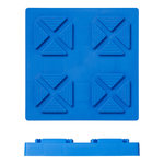 Onderlegplaten stapelbaar 21x21x3,3cm - set van 4 stuks