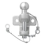 Trekhaakkogel zilver gecombineerd tweevoudige uitvoering D20,2/S350 E-type gekeurd