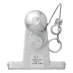 Trekhaakkogel zilver gecombineerd tweevoudige uitvoering D20,2/S350 E-type gekeurd