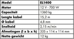 Lier 12v 1360kg 15.2m draadloze bediening