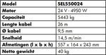 Lier 24V, 5443kg 4.95kw 26m IP68